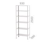 25943 – GALVANIZED METAL SHELF UNIT WITH 6 SHELVES (930X430X2500MMH)