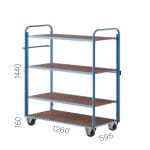 20945 – CLOSED SIDE GALVANIZED METAL SHELF UNIT WITH 6 SHELVES 9 DIVIDERS AND TOOL PANEL (930X310X2000MMH)