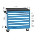 8507 – INDUSTRIAL TYPE TOOL CART 7 DRAWERS (710X570X850mm)